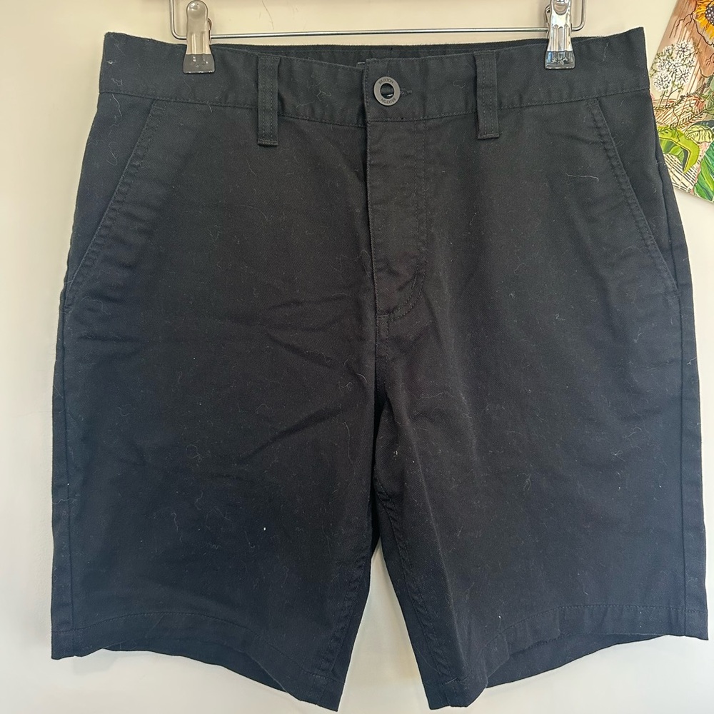 Brixton Black Flat Front Men's Shorts‎ black 31: choice standard fit